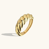 Anillo Croissant | Oro blanco