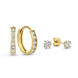 Set de Pendientes de Piedra Dara Brillane | Dorado