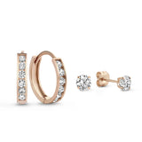 Set de Pendientes de Piedra Dara Brillane | Dorado