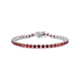 Pulsera de tenis de rubí | Oro blanco