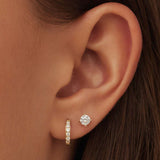 Set de Pendientes de Piedra Dara Brillane | Dorado