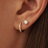 Set de Pendientes de Piedra Dara Brillane | Dorado